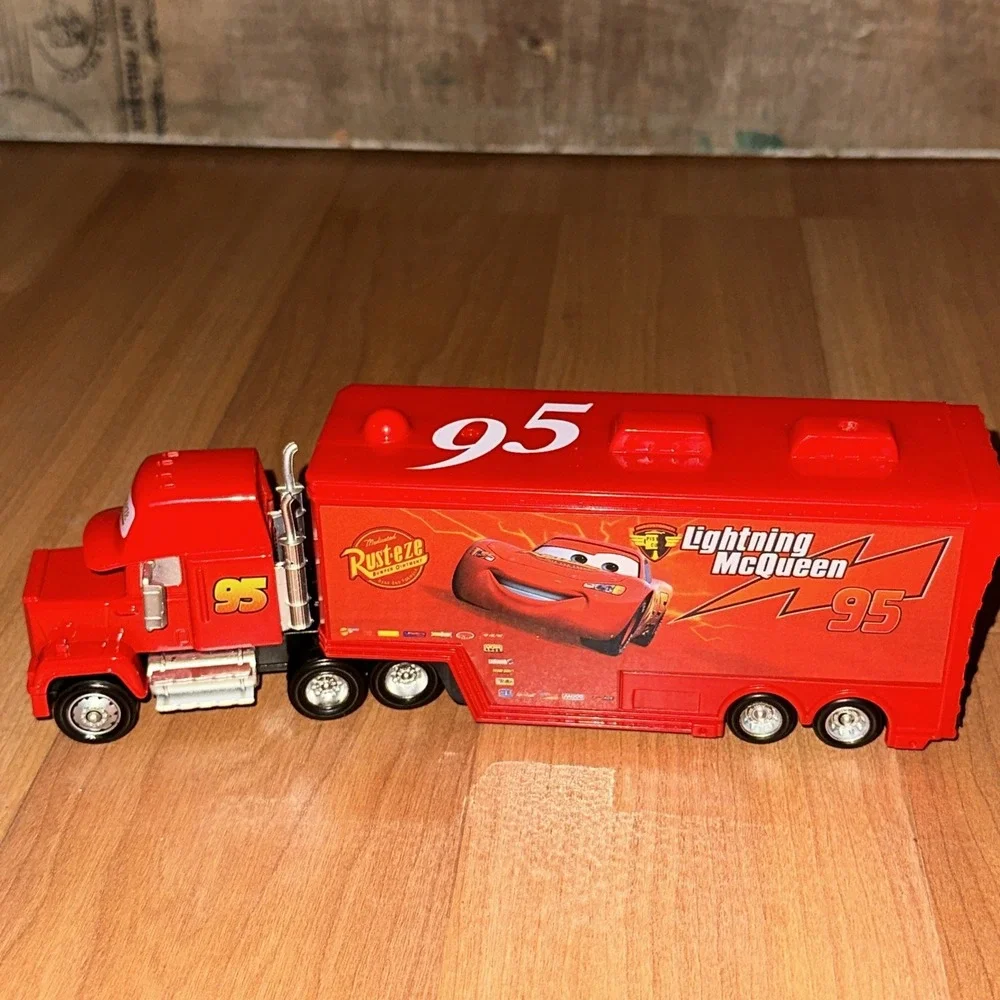 6 Lot Disney Pixar Cars Lightning McQueen Mack Truck Car Hauler Rust-eze Semi
